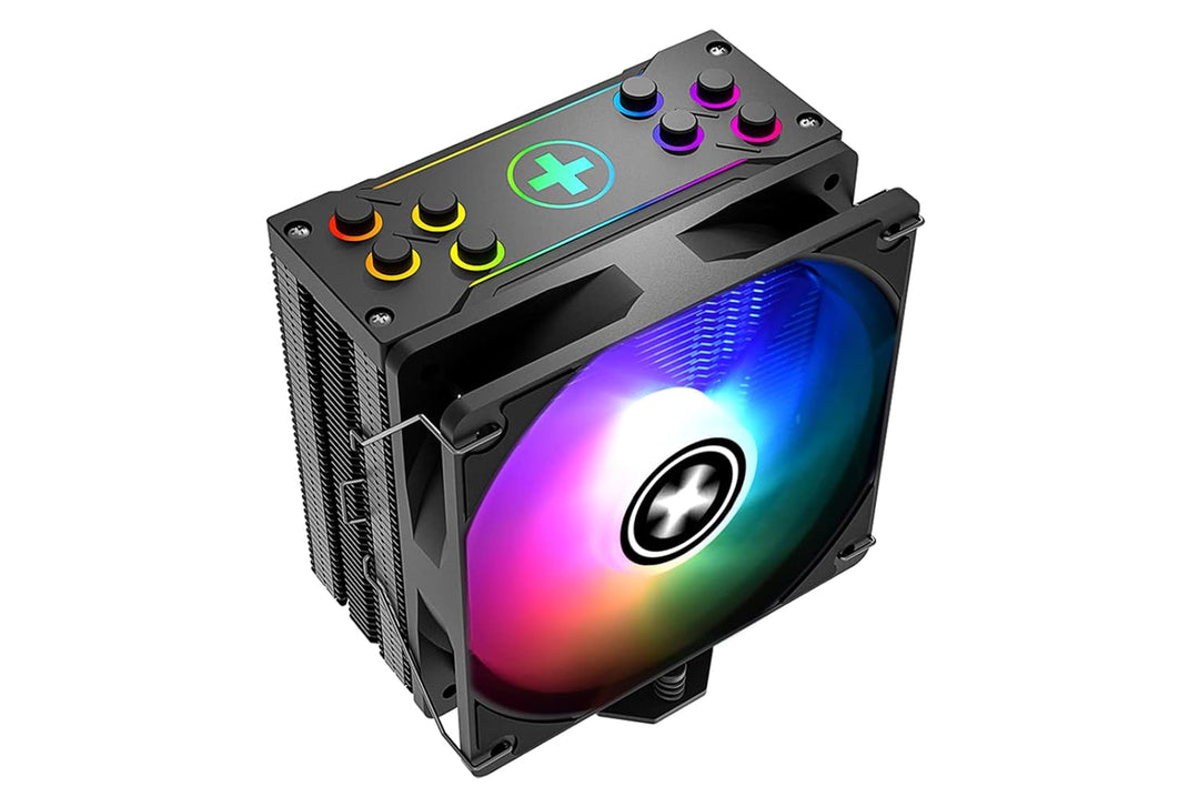 Xilence M704PRO.ARGB AMD und Intel CPU Kühler, 120mm ARGB PWM Lüfter, 180W TDP, transparent/schwarz