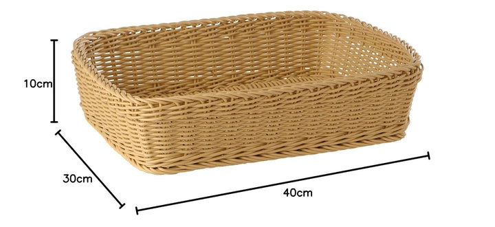 APS 50710 Korb "PROFI LINE", 40 x 30 cm, Höhe 10 cm, Polypropylen, Bäcker-Mass, beige
