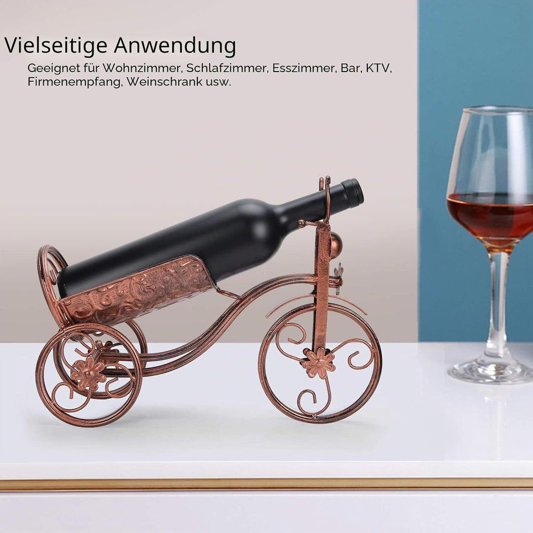 Wakects Weinflaschenregal, dekorativer Flaschenhalter in Form von Fahrrädern, Weinflaschenhalter aus