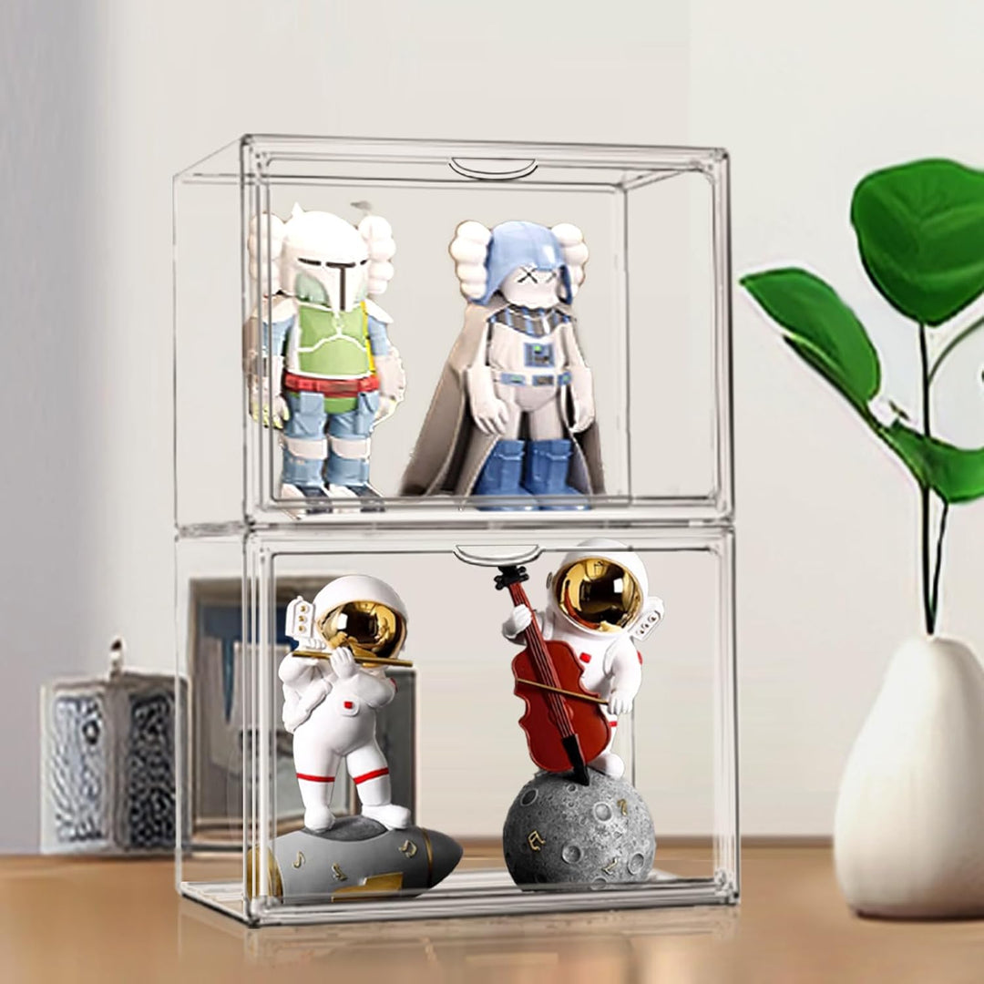 Stapelbare hohe Stiefel Schuh Aufbewahrung Boxen, Acryl Display Case Transparent Plastik Stapelbare