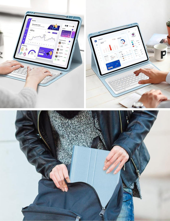 FOGARI Xiaomi Redmi Pad Pro 12.1 Tastatur Hülle - Xiaomi Pad Poco 12.1 Zoll 2024, Magnetisch Abnehmb