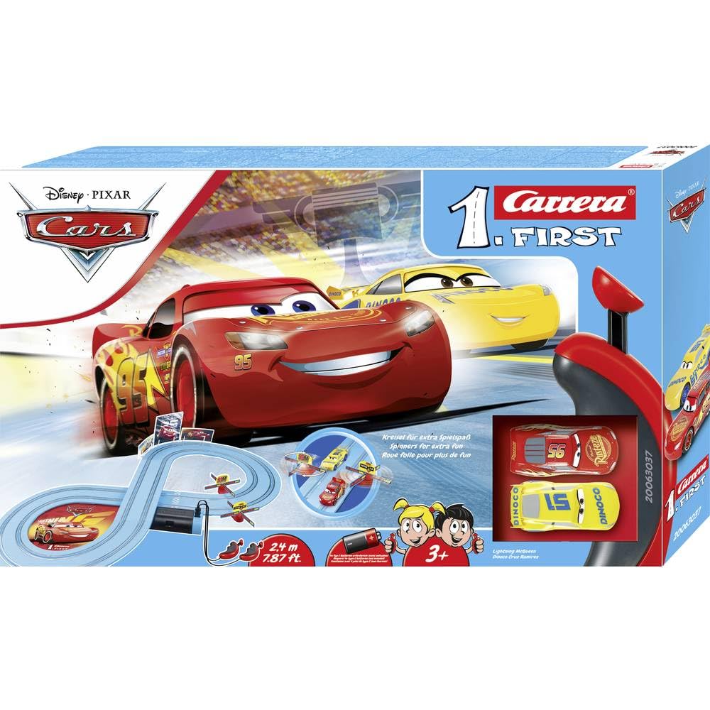 Carrera FIRST Disney Pixar Cars Rennbahn Set | Race of Friends | Batteriebetriebene Rennstrecke | Ab