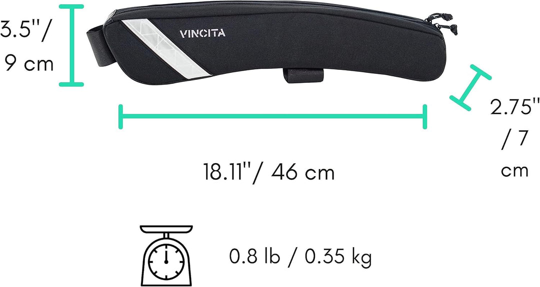 Vincita VOYAGE Rahmentasche für Brompton-Fahrrad (Braun, Gross) - 2 L Brompton Fahrradzubehör L Brau