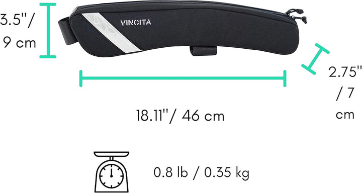 Vincita VOYAGE Rahmentasche für Brompton-Fahrrad (Braun, Gross) - 2 L Brompton Fahrradzubehör L Brau
