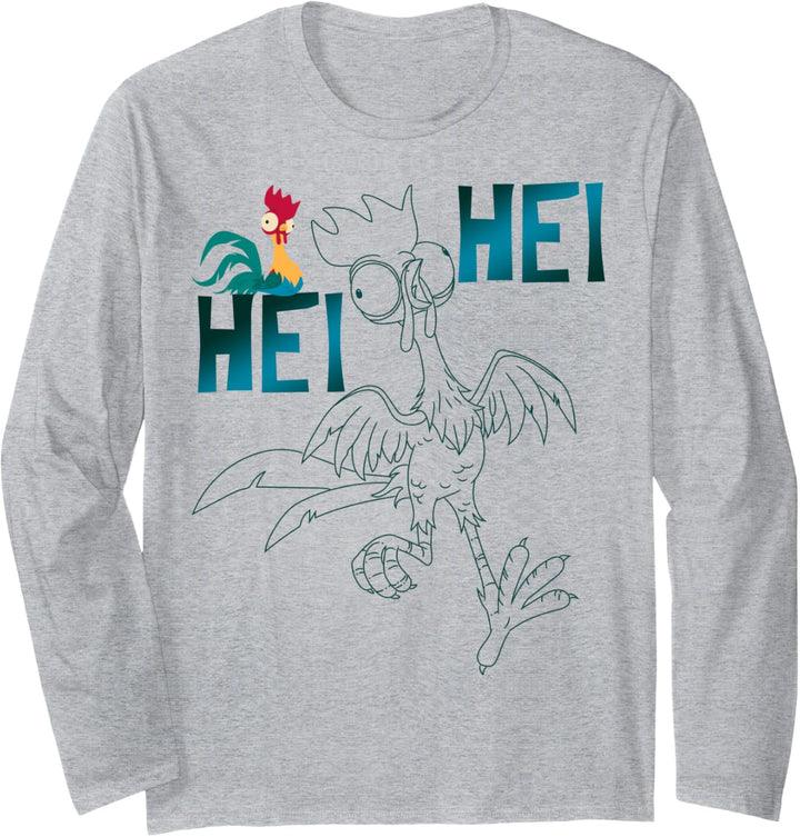 Disney Moana Hei Hei Outline Langarmshirt