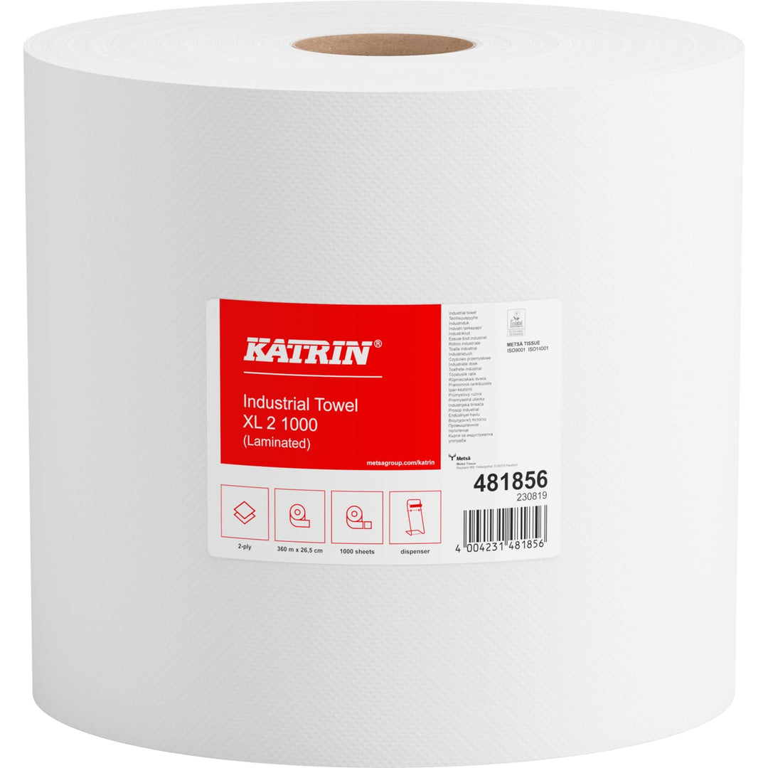 Katrin 481856 Plus XL 2 lagig Handtuch Rolle, weiss (2 Stück)