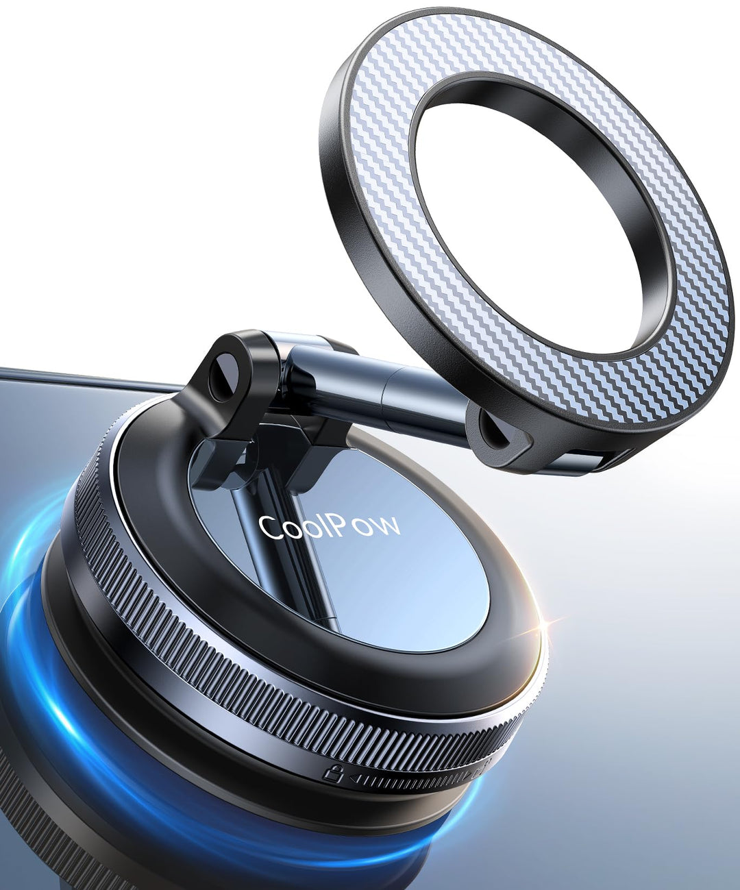 Coolpow Handyhalterung Auto für MagSafe Autohalterung【Stärkste Saugnapf & Ultra-stabil】Handyhalterun