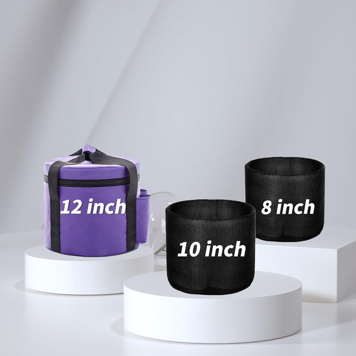 12''C 10''F 8''A, 432Hz Crystal Singing Bowl Set of 3,With Case,Sound Bowls Meditation Set