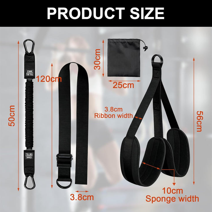 Klimmzug Bänder Set, Klimmzughilfe 75-300lbs mit Verstellbarem Widerstand und Höhe, Pull Up Band für