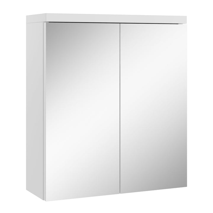 Badezimmer Spiegelschrank Toledo 60cm Weiss – Stauraum Unterschrank Möbel Zwei Türen Badschrank Spie