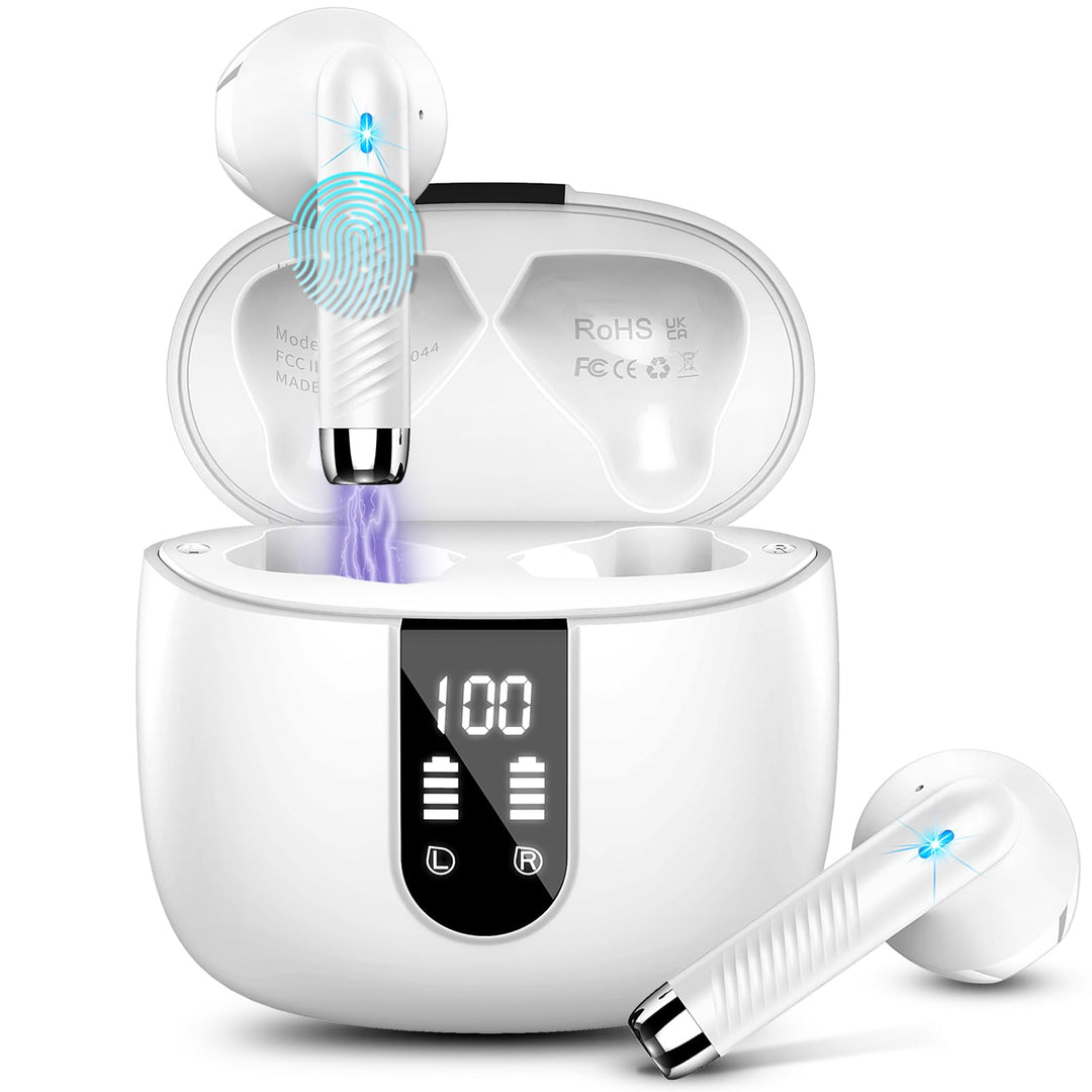 Bluetooth Kopfhörer, In Ear Kopfhörer Kabellos Bluetooth 5.3 Kabellose Kopfhörer mit 4 Mic, 2023 Neu