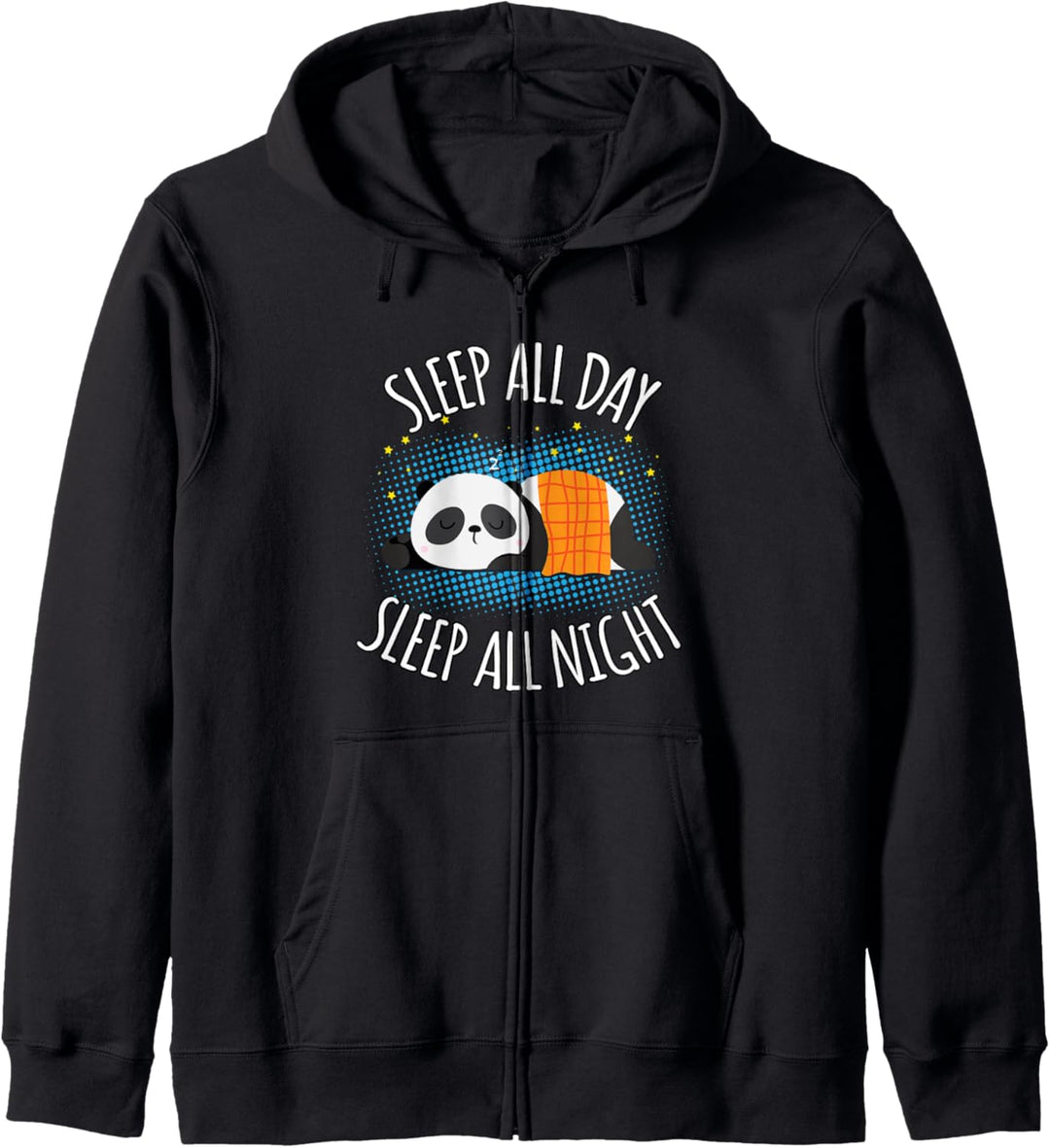 Sleep All Day Sleep All Night - Spruch Panda - Tiere Kapuzenjacke