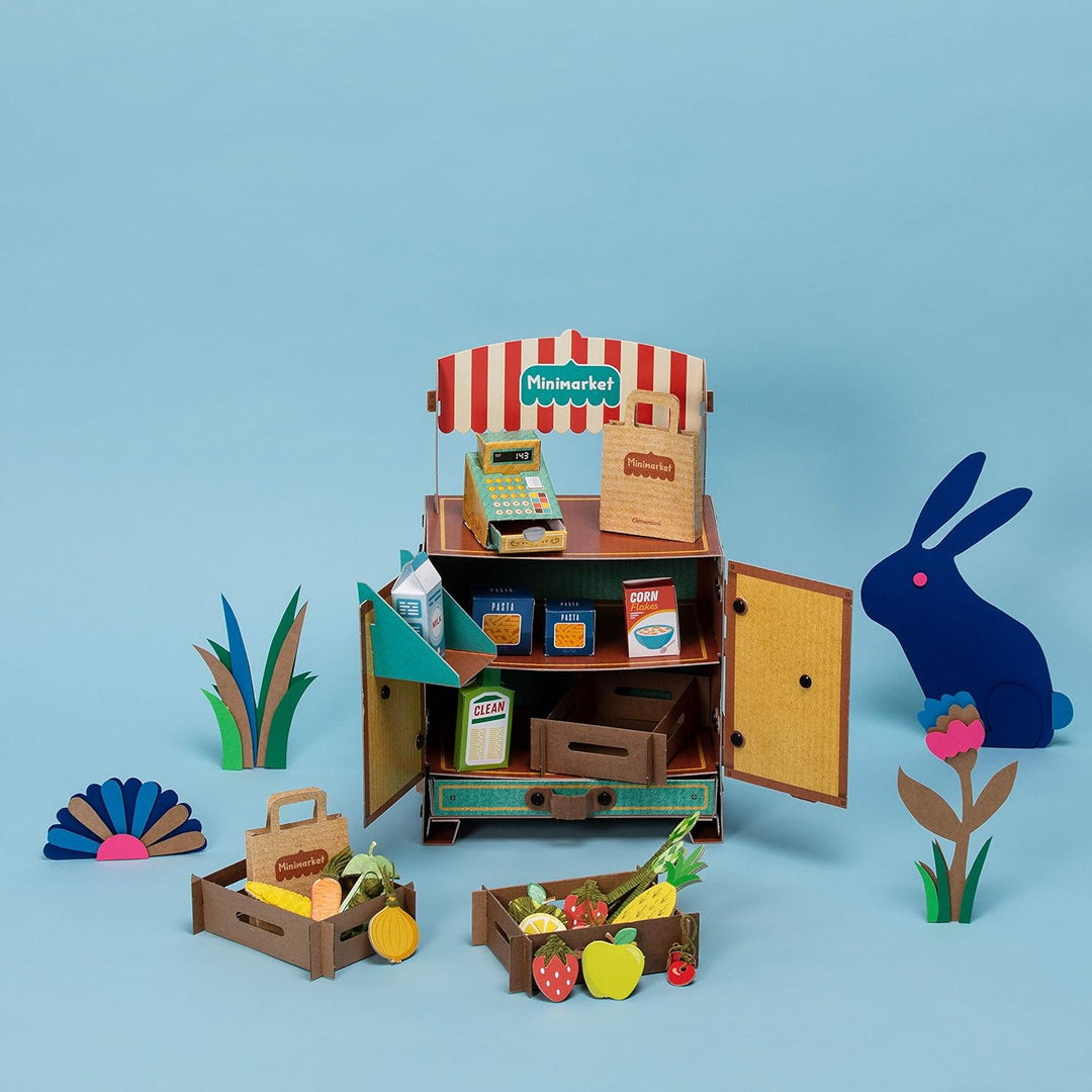 Clementoni 18550 – Play Creative – Minimarket – Made in Italy – Kunst-und Bastelset für Kinder ab 4