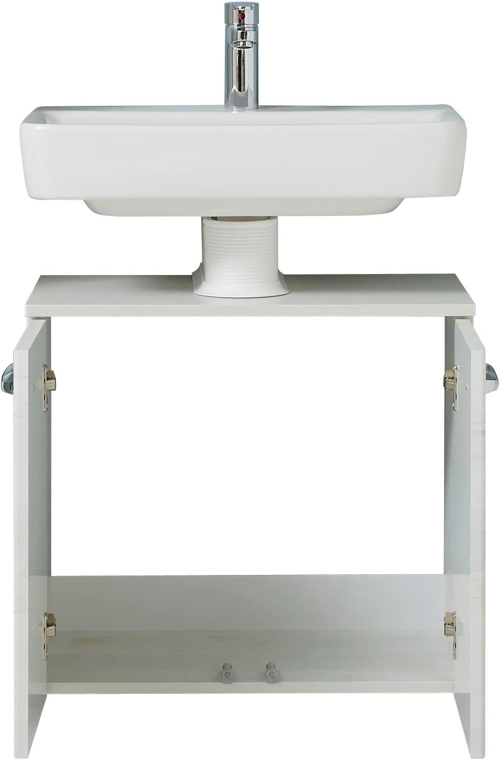 Pelipal Quickset 936 Waschbeckenunterschrank, Holzwerkstoff, Eiche Weiss quer NB, 53x60x33 cm