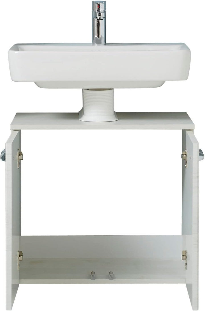 Pelipal Quickset 936 Waschbeckenunterschrank, Holzwerkstoff, Eiche Weiss quer NB, 53x60x33 cm