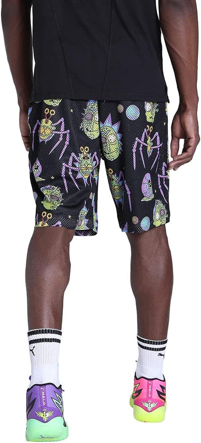 PUMA Herren x Rick and Morty Basketball-Shorts LBlack