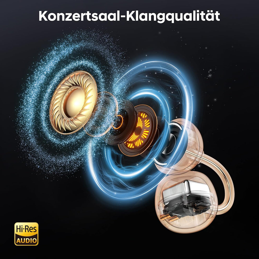 LESUN Schickes Open Ear Kopfhörer 6.0 &amp; Mini-Kopfhörer 2-in-1 Set mit 36 Std Akkulaufzeit, Bassstark