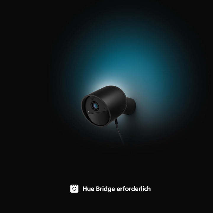 Philips Hue Secure kabelgebundene Smart Home Überwachungskamera, Full HD Video, für drinnen oder dra