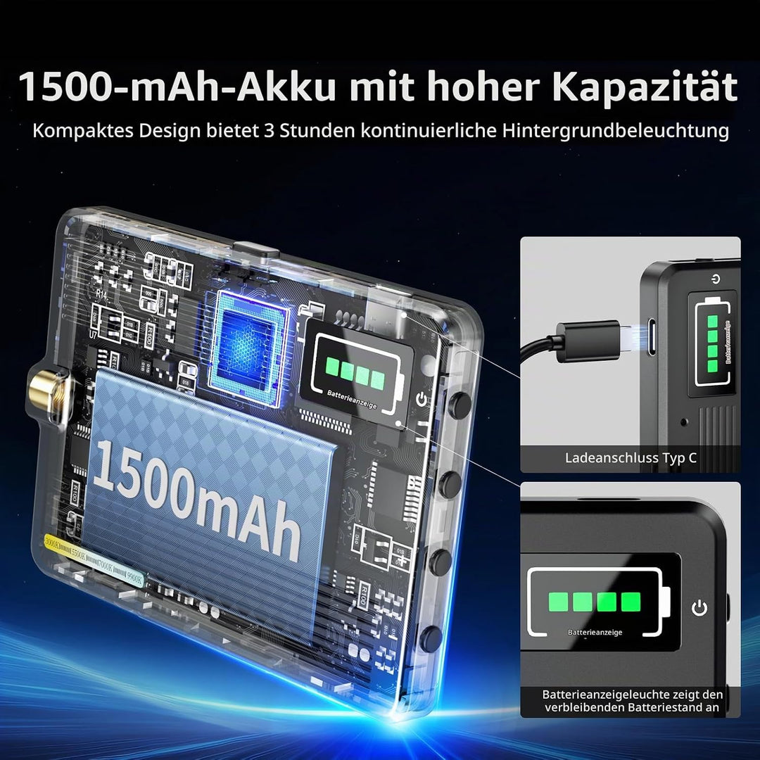 Tragbare Selfie Light Videokonferenzbeleuchtung mit Clip und Kamerastativ-Adapter