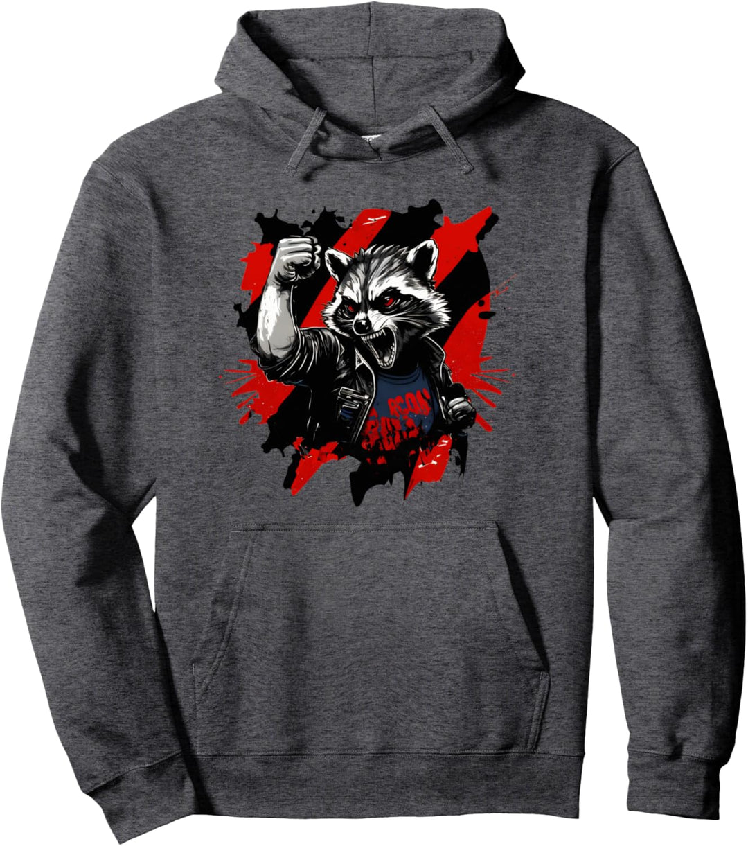 Wütender Waschbär, Anarchie, Faust, Revolution, Widerstand, Kampf Pullover Hoodie