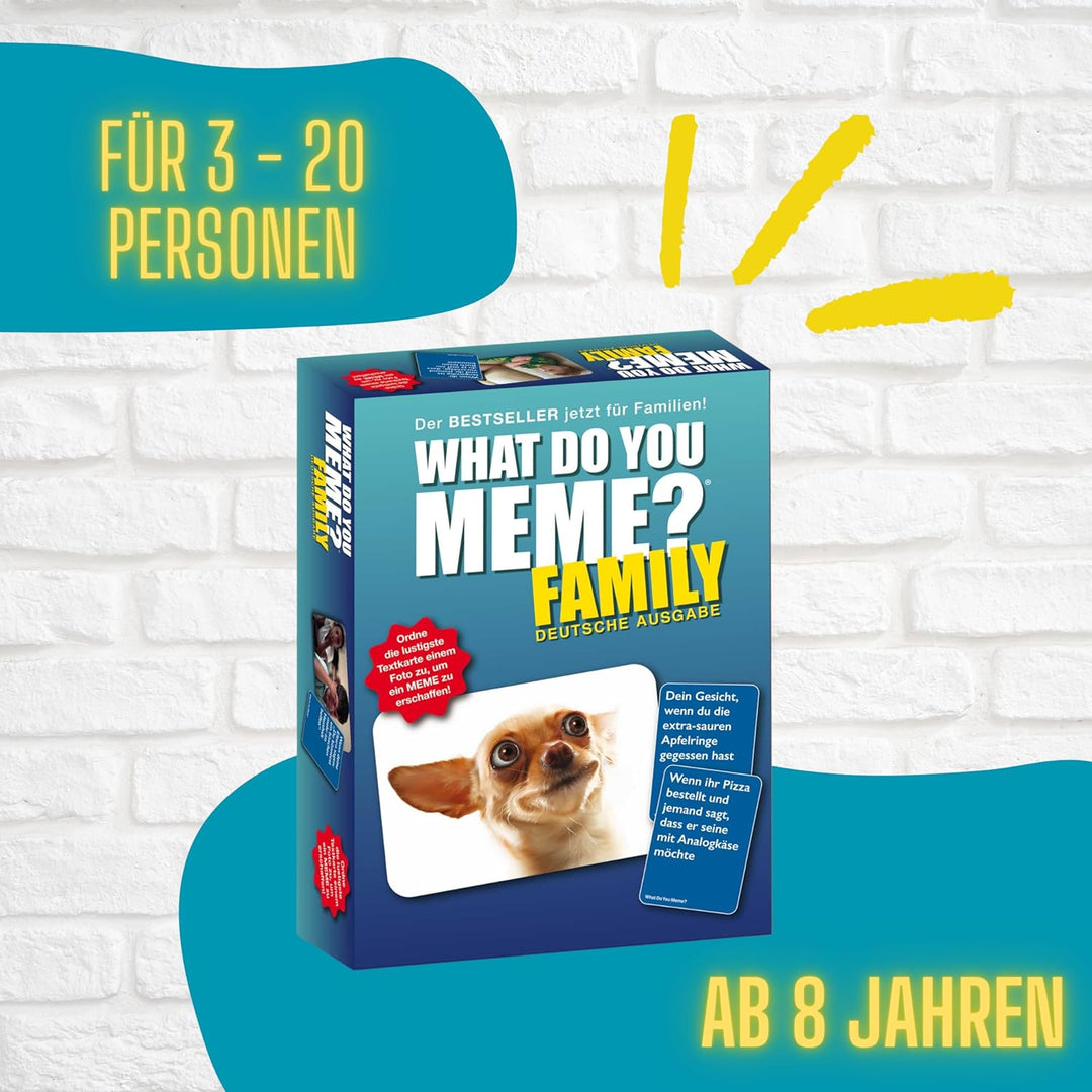 HUCH! | 882592 | What DO You Meme? Family | Deutsche Ausgabe Familienspiel | Partyspiel | für 3 bis