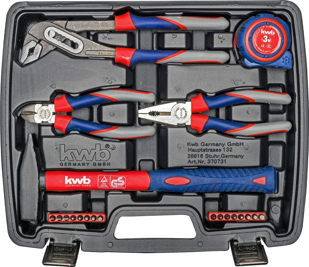 kwb Werkzeug-Koffer inkl. Schrauber-Bits, 42-teilig, gefüllt, robust und hochwertig, ideal für den H