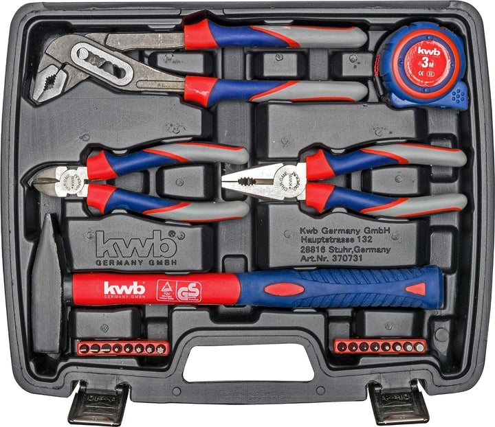 kwb Werkzeug-Koffer inkl. Schrauber-Bits, 42-teilig, gefüllt, robust und hochwertig, ideal für den H