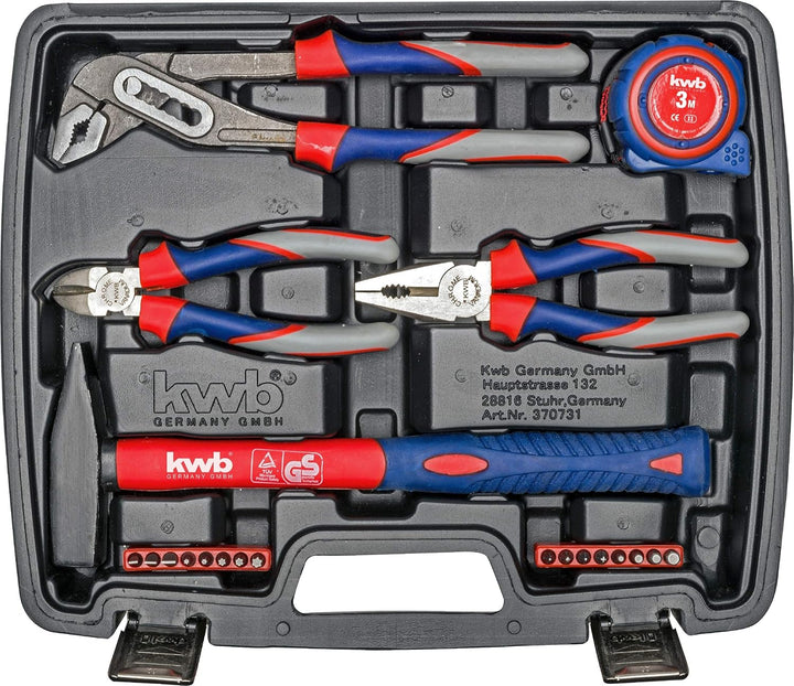 kwb Werkzeug-Koffer inkl. Schrauber-Bits, 42-teilig, gefüllt, robust und hochwertig & Högert Technik