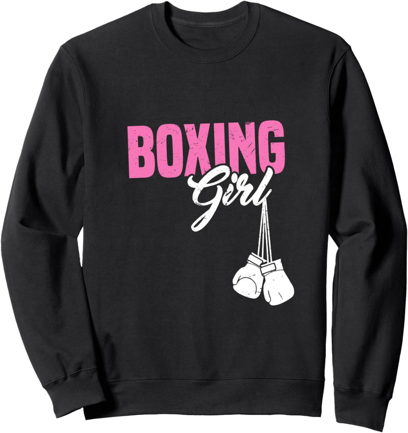 Boxing Girl | Women Healthy Fitness Workout Lifestyle Quote Sweatshirt