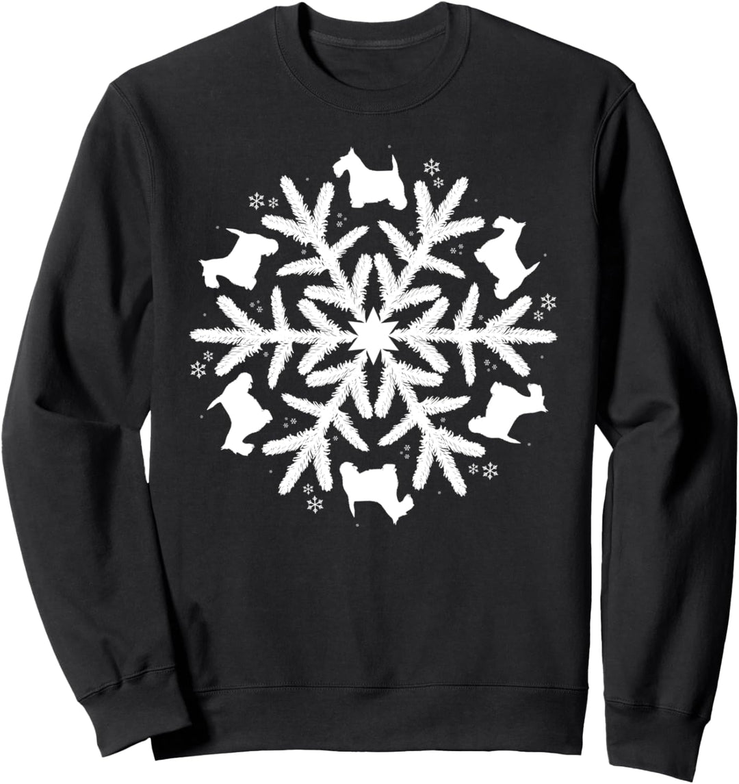 Weihnachten Scottish Terrier Schneeflocke Scottish Terrier Sweatshirt