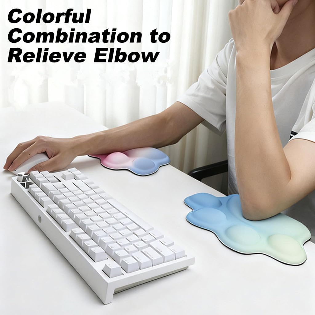 Armauflage Schreibtisch,2 Stück L-förmige Schreibtisch Handgelenk Ellenbogenstütze,Ergonomische Anti