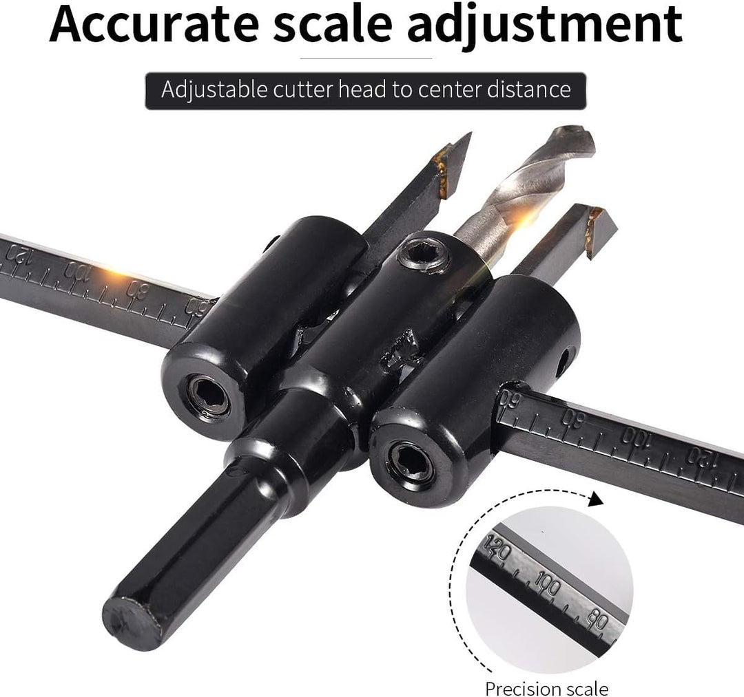 kreisschneider Verstellbar [Durchmesser: 30mm - 200mm], Verstellbar von 1 Zoll bis 5 Zoll Lochsägen