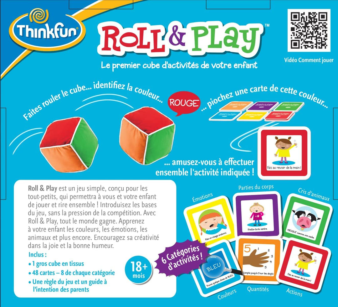 Ravensburger ThinkFun – Roll & Play – Lernspiel – Der erste Aktivitätswürfel Ihres Kindes – 1 Spiele