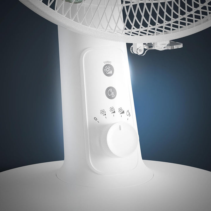Rowenta Tischenventilator Turbo Silence Extreme, herausragende Erfrischung, Luftstrom von 43 m³/min.