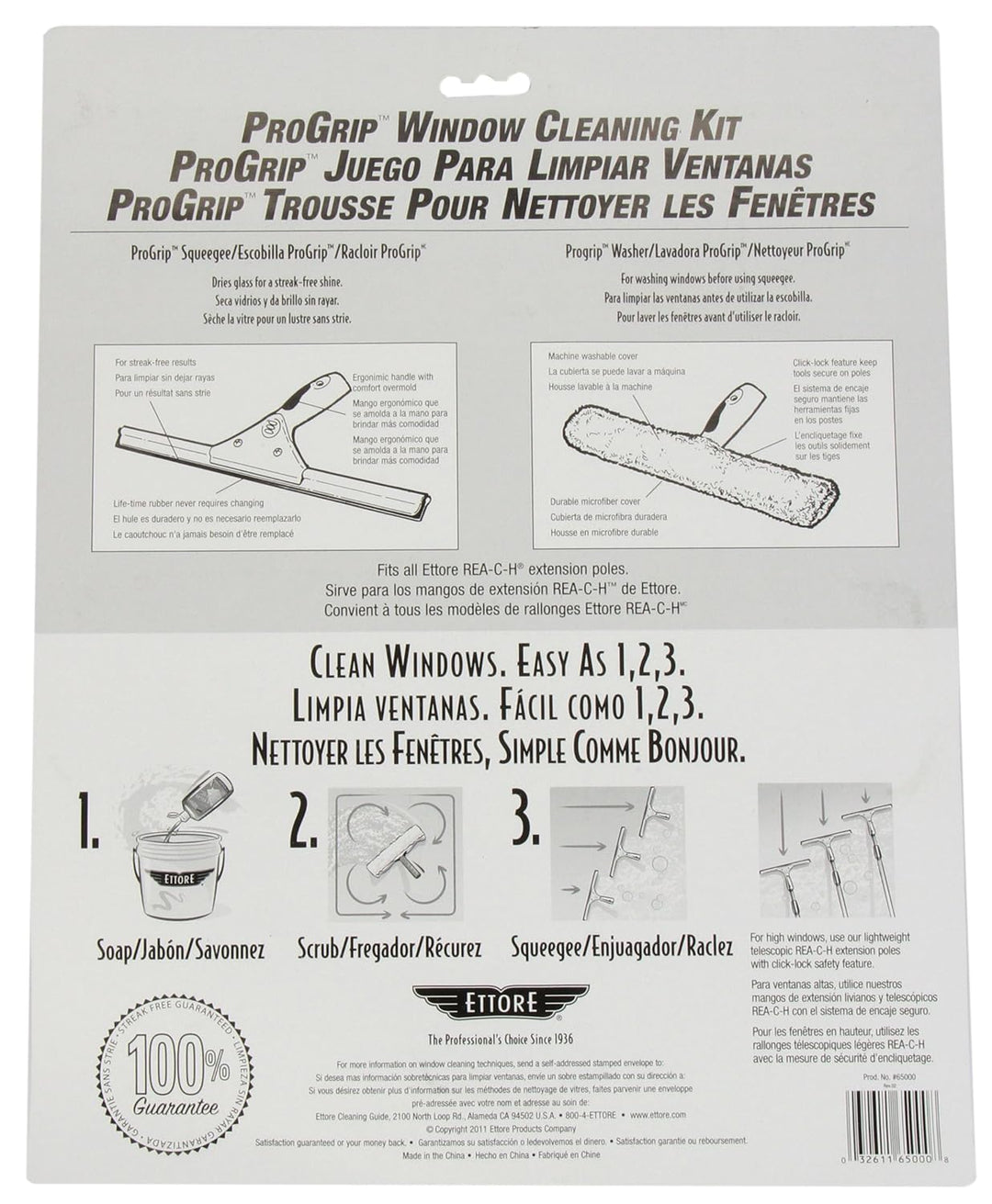 Ettore 65000 Progrip Fensterreinigungs-Set