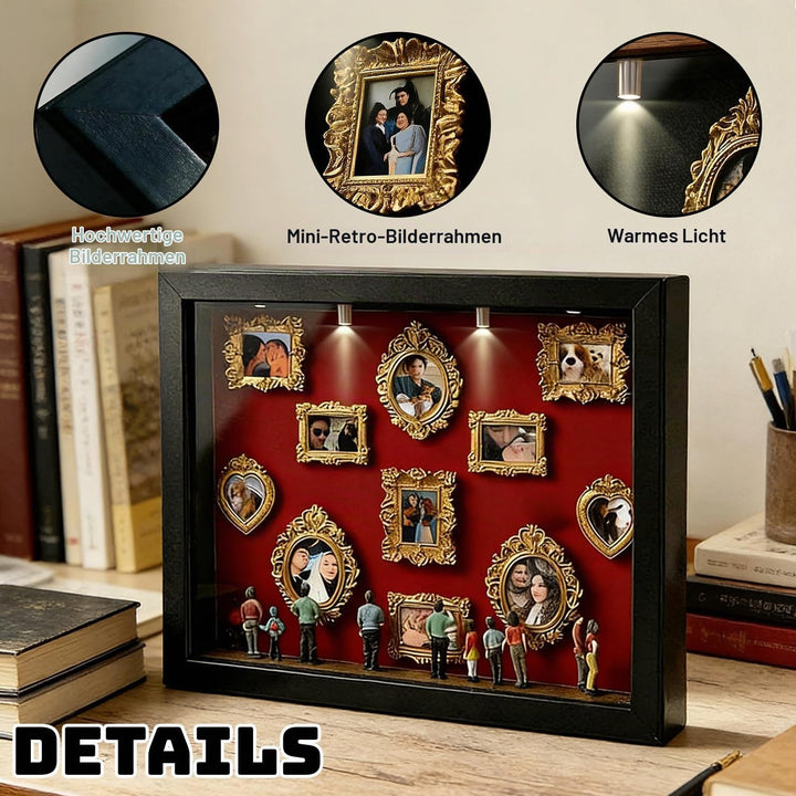 DIY Mini Museum Silhouette Box, DIY Mini Menschen Figuren Museum, Kreativ Bilderrahmen mit MINI Figu