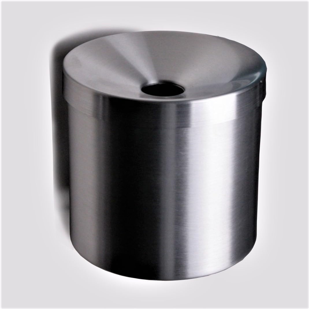 Wandaschenbecher Edelstahl Ø 145x165 mm rund Volumen 2,7 ltr. Marke Szagato Made in Germany (Industr
