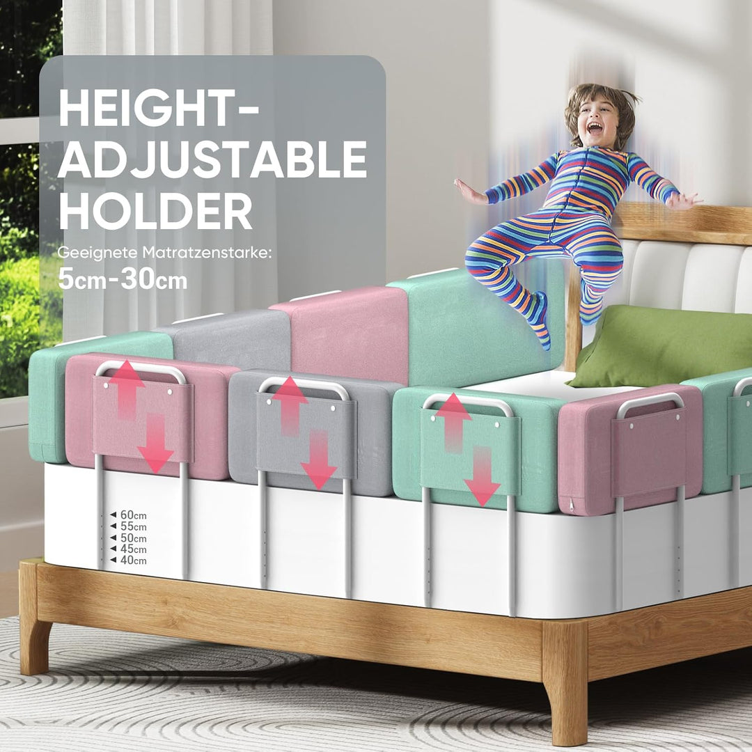 Kidsgigglz Bettgitter 50cm，Bettschutzgitter für Kinder，Rausfallschutz Bett，Baby Bettschutzgitter，Höh