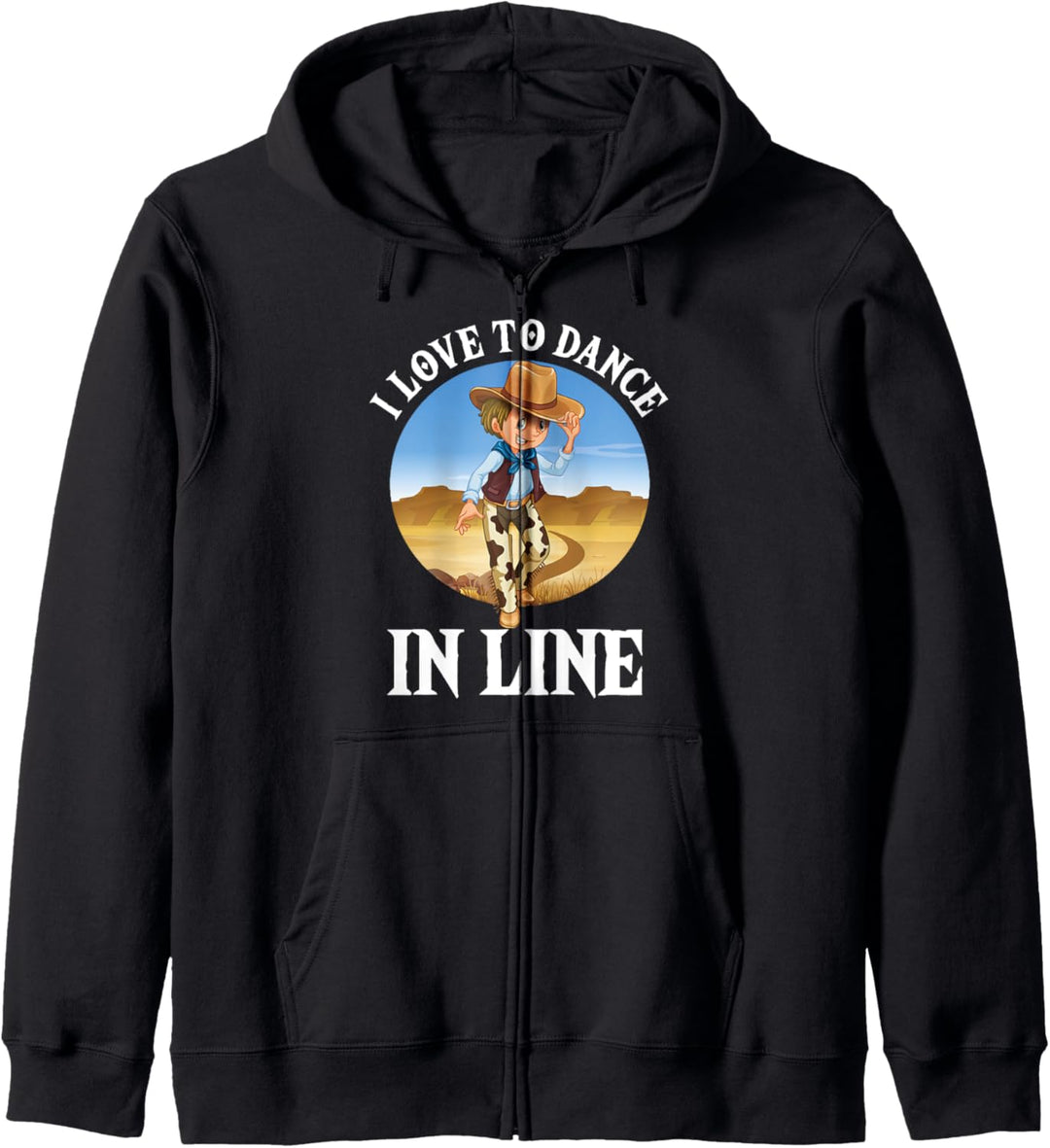 Linedance Line Dancer Cowboy Tanzen Tänzer Western Geschenk Kapuzenjacke