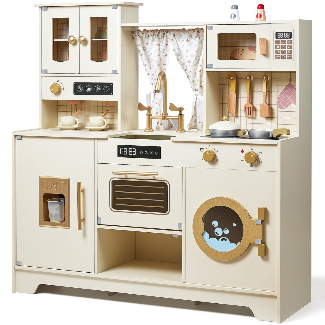 Spielen Küche für Kinder Holz Pretend Spielen Küche Set Spielzeug Spielzeug Küche mit 26 Stück Spiel
