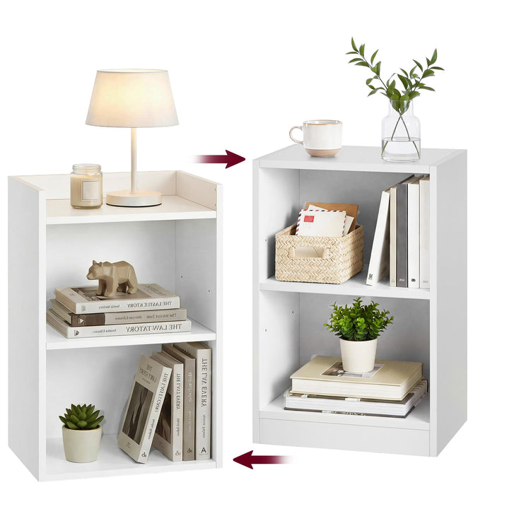 VASAGLE Custos Collection – Nachttisch mit offenen Fächern, Beistelltisch mit verstellbarem Regal, d