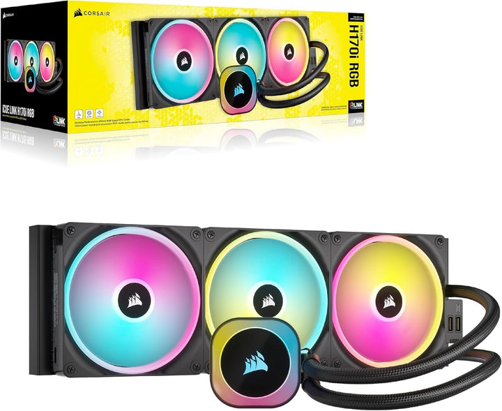 CORSAIR iCUE LINK H170i RGB Flüssig-CPU-Kühler - 420mm AIO - QX140 RGB-Lüfter - Passend Für Intel® L