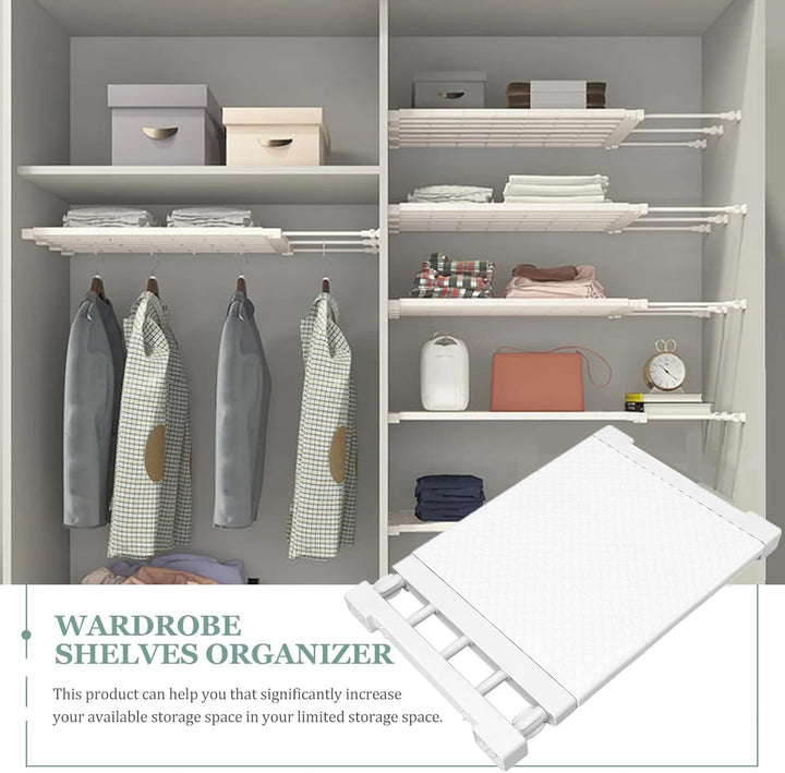 Erweiterbar Kleiderschrank Einlegeböden, 24cm Breite Verstellbares Ausziehbarer Schrankregal, Nagelf