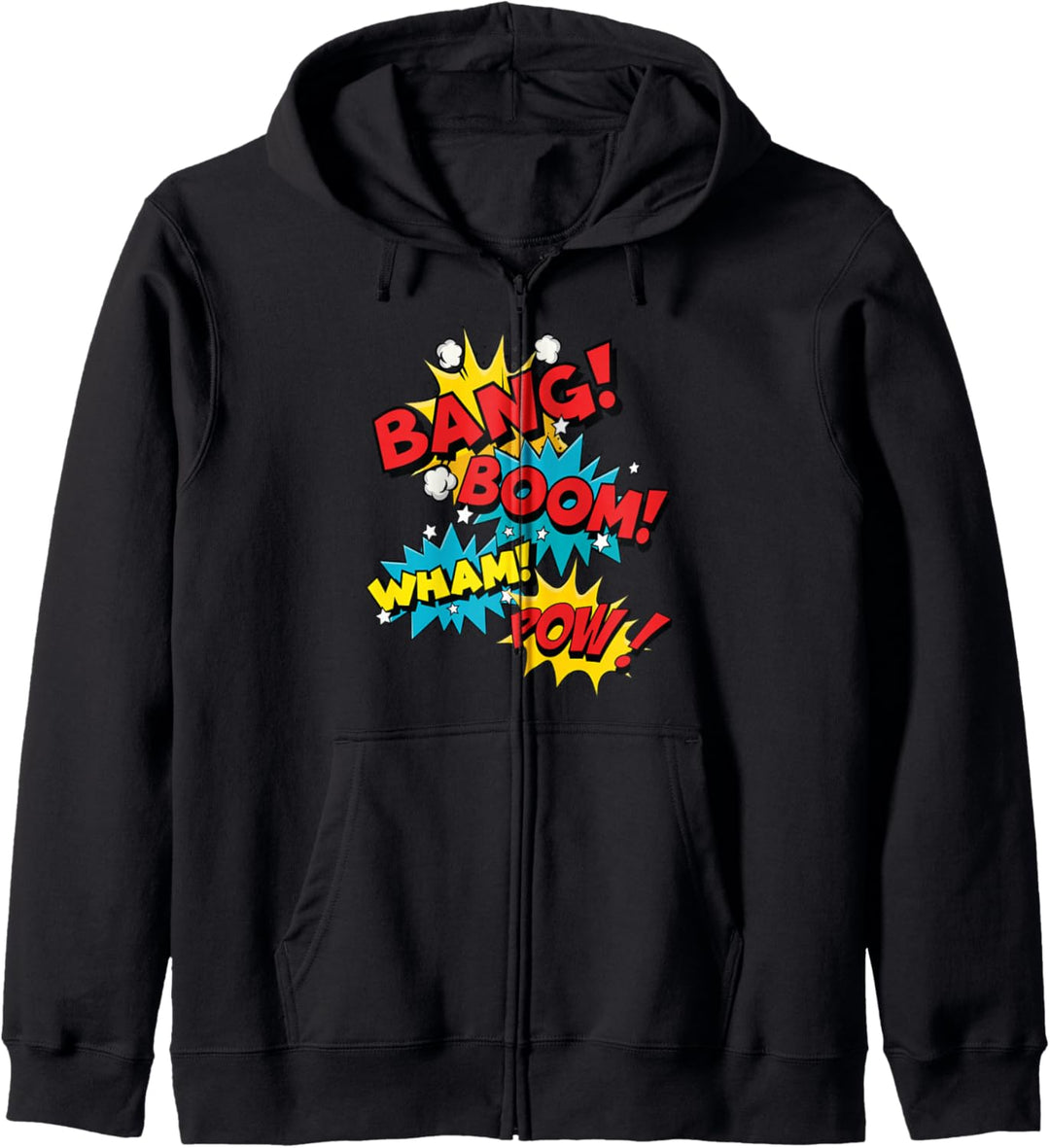 Bang Boom Pow Wham Comic Bubbles Kapuzenjacke