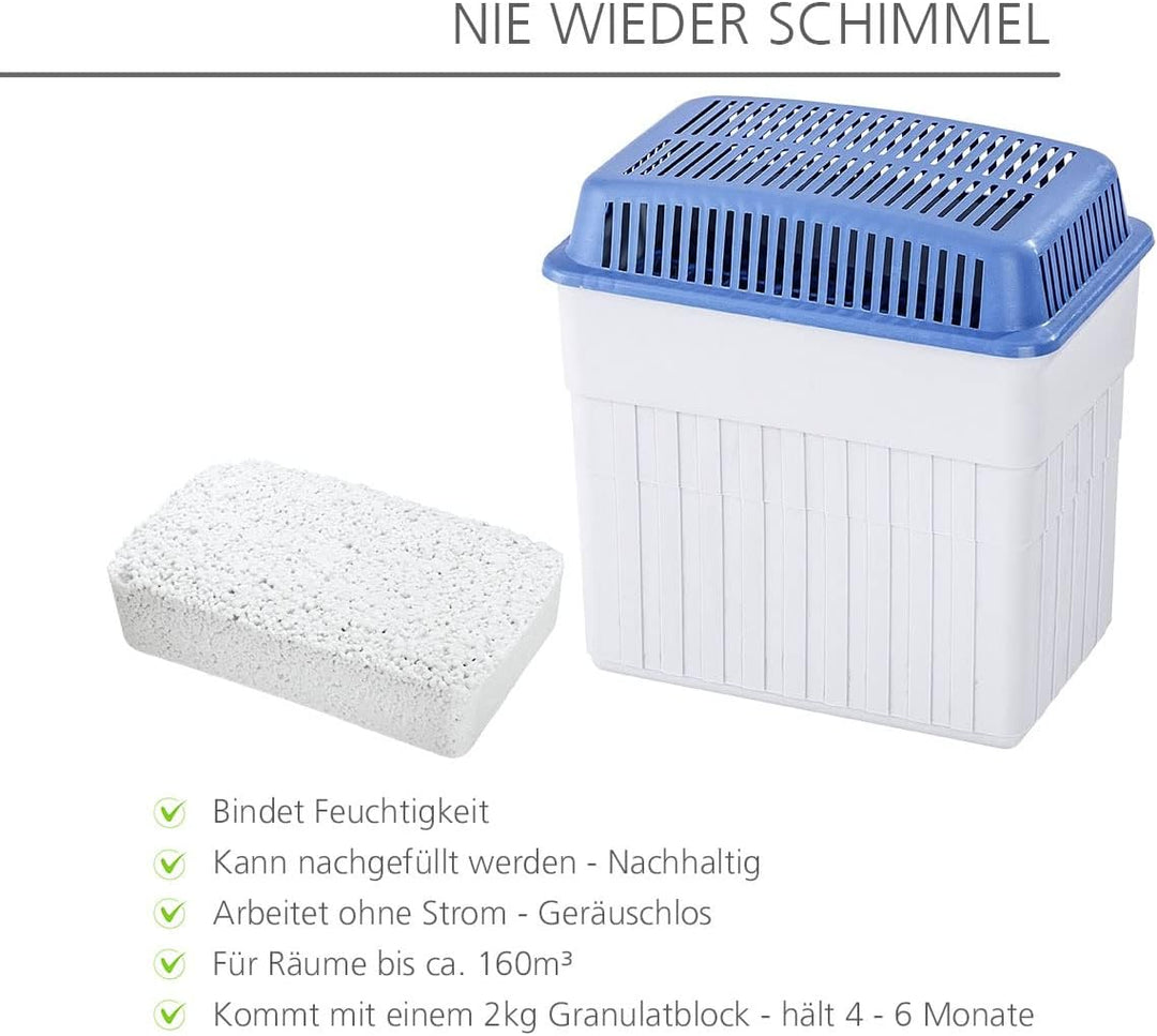 WENKO Feuchtigkeitskiller 2 kg + Schwamm Feuchtigkeitskiller 2kg, Feuchtigkeitskiller 2kg