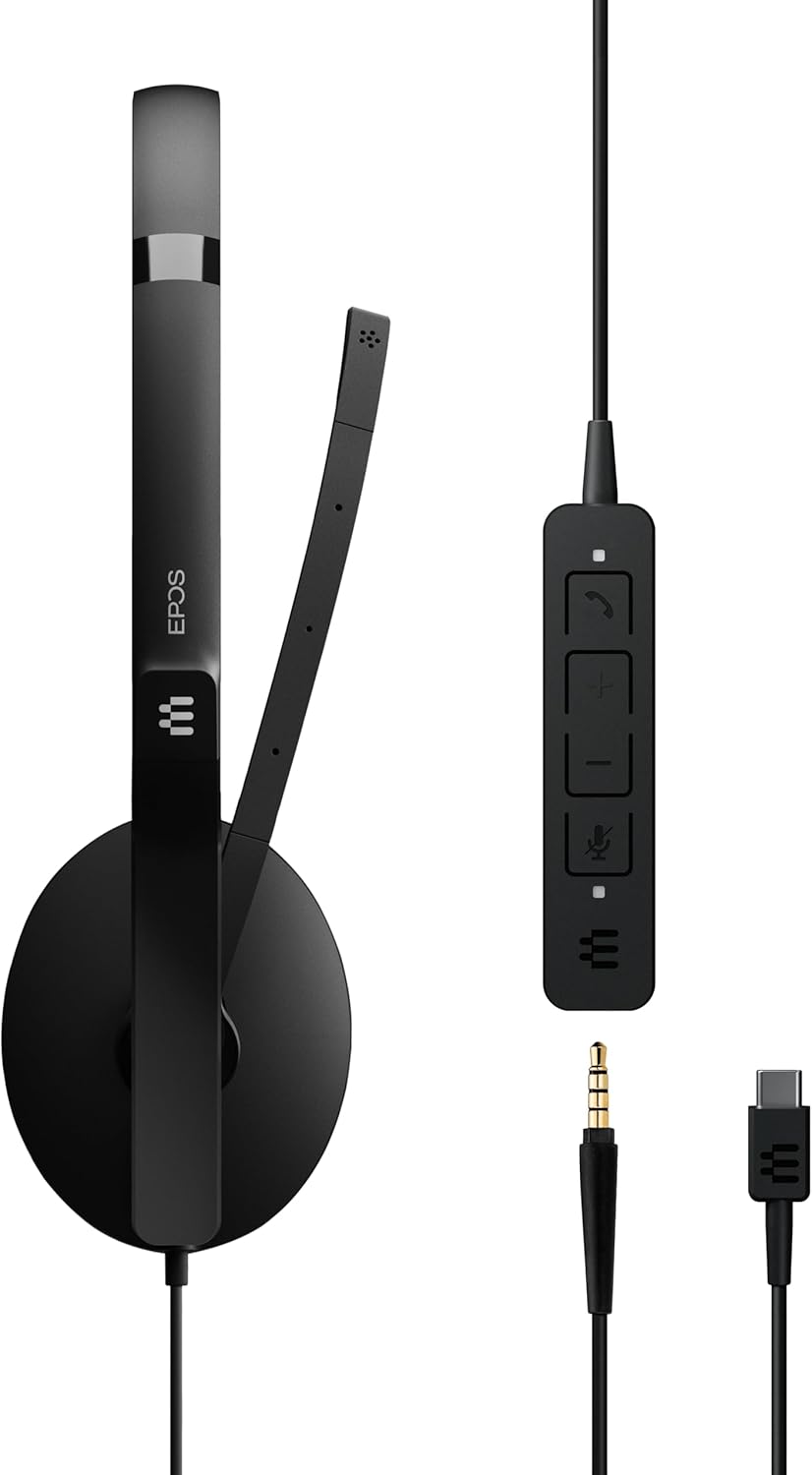 EPOS Adapt 165 USB-C II Headset: Premium Klangklarheit, Microsoft Teams und UC Zertifiziert, Ergonom
