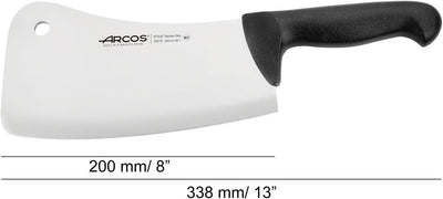 Arcos Serie 2900 - Hackmesser Metzgermesser - Klinge Nitrum Edelstahl 200 mm - HandGriff Polypropyle