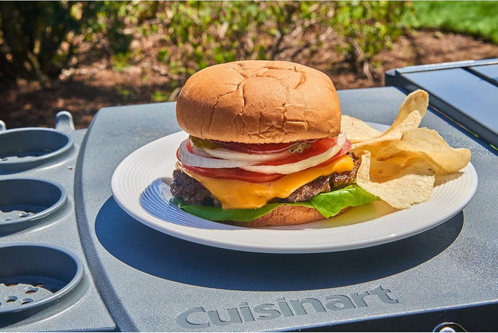 Cuisinart CSBK-400 Burger-Set, Gusseisen Smashed Burger Kit, Gusseisen