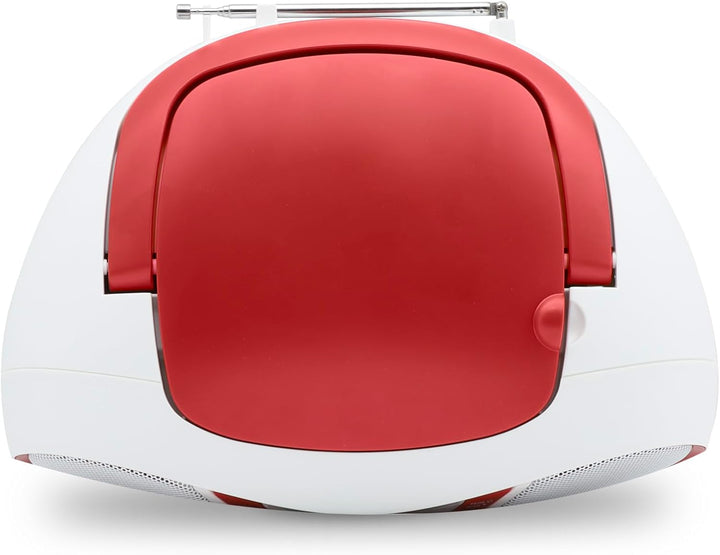 MOOOV 477411 Tragbarer CD-Player mit Radio, USB, Lautsprecher - Mini Kofferradio für Kinder & Senior