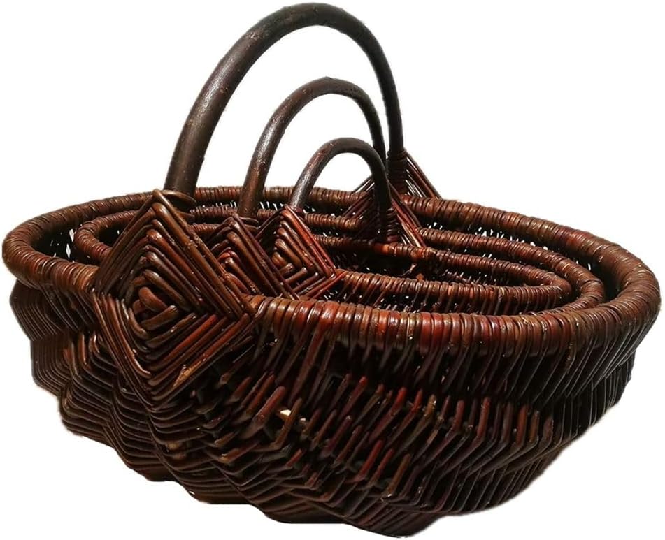 Lovinbirds Gartenkorb Weide in 3 Grössen Wählbar (Weidenholz, Klein 37 cm) Weidenholz Klein 37 cm, W